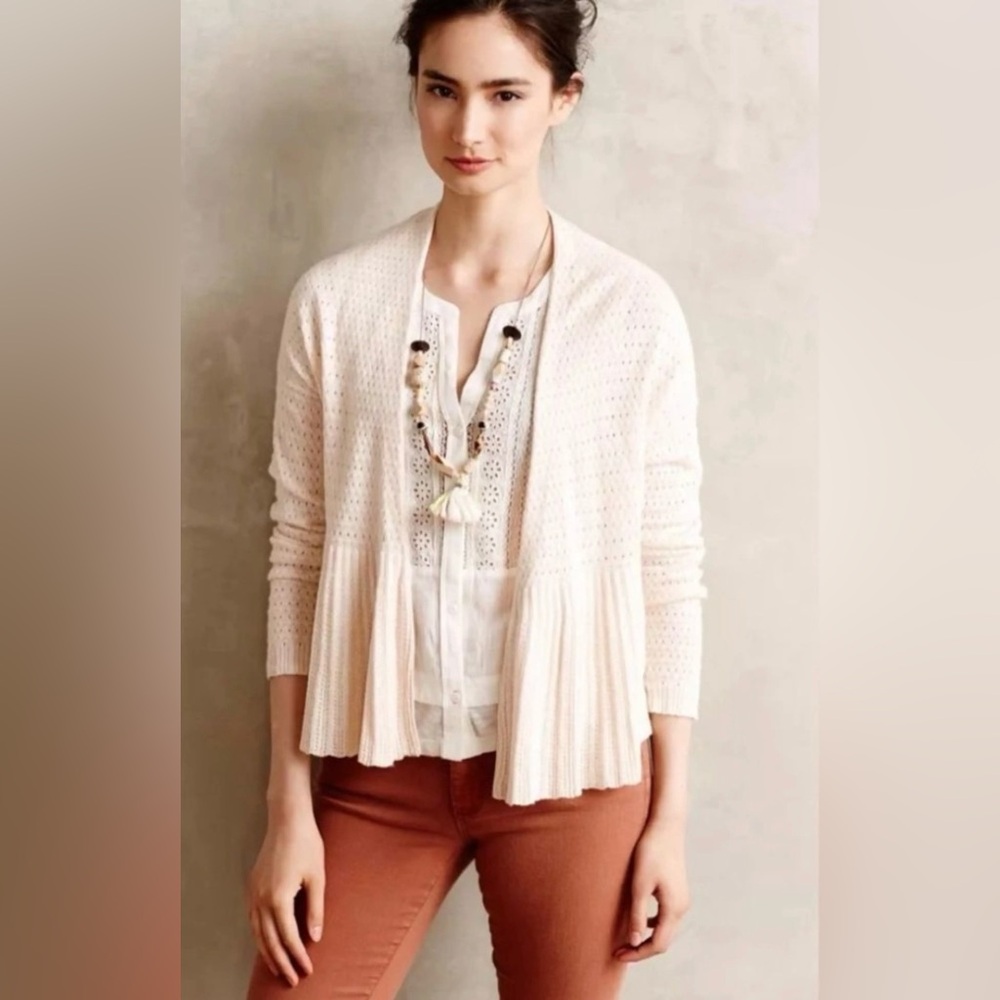 Anthropologie Moth Peplum Sweater
